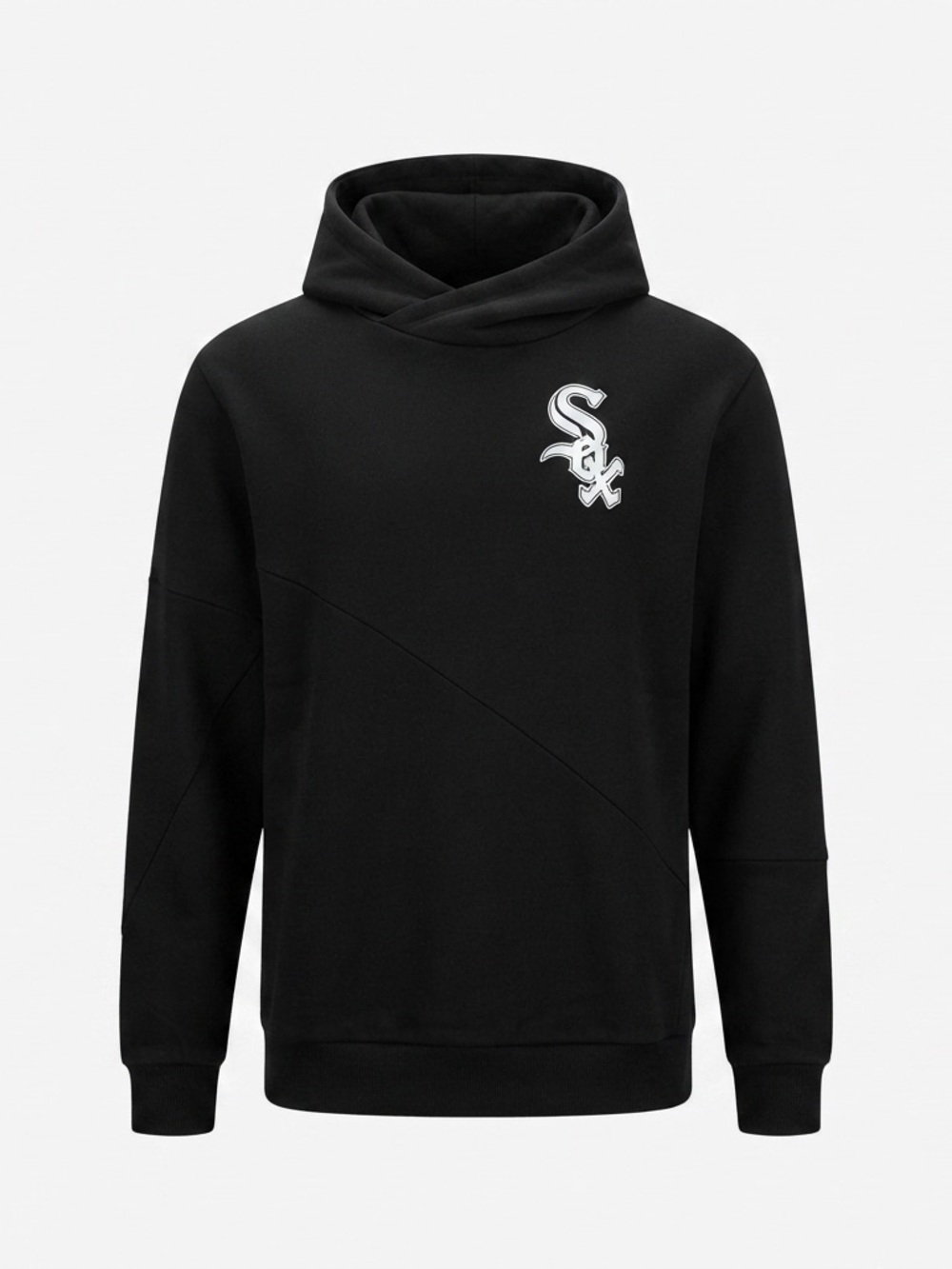 Knights Apparel Black Pullover Hoodie with MLB White Sox Chest Logo
